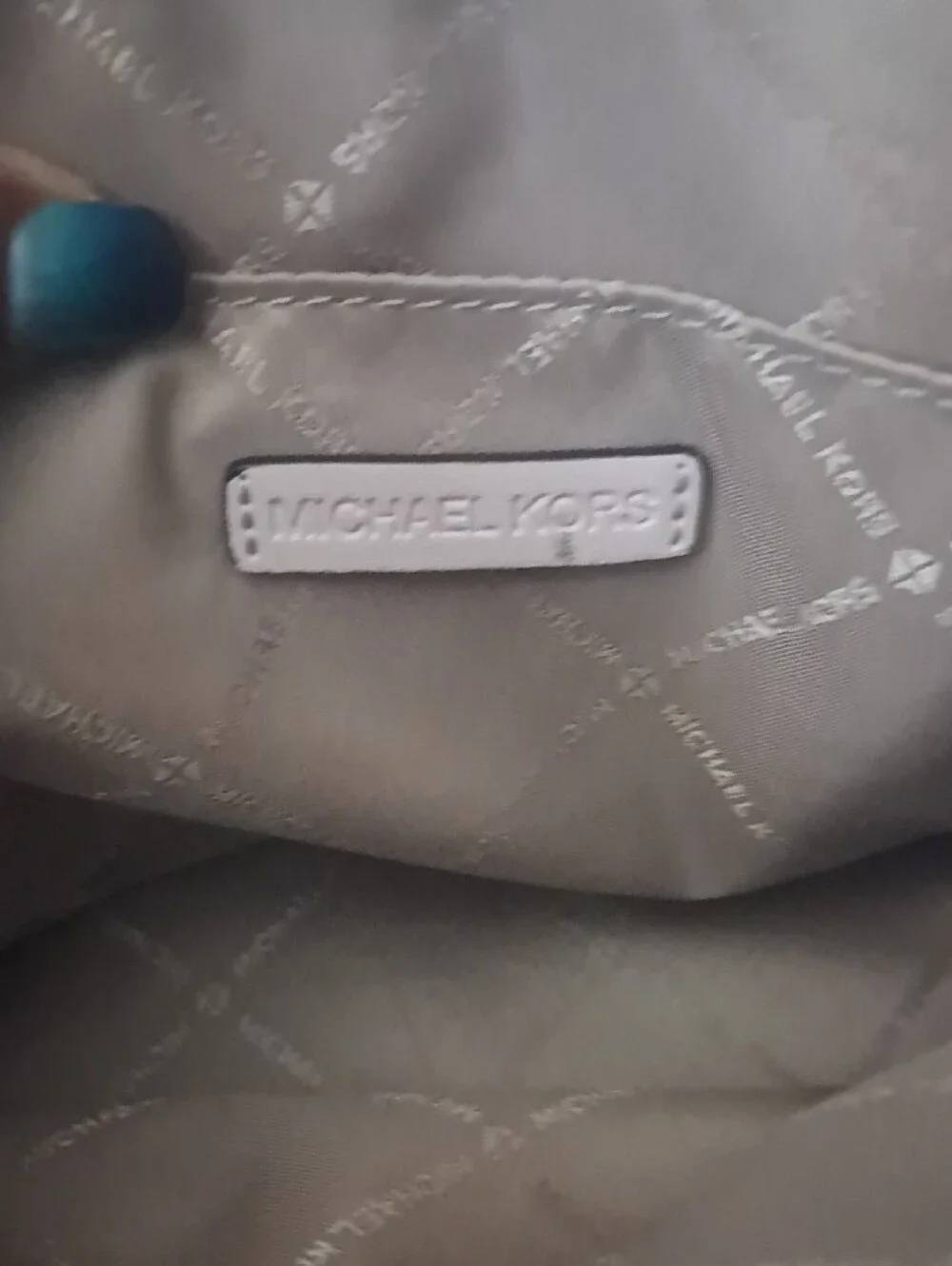 Michael Kors Blush Pink and Cream Logo Chain Crossbody Bag